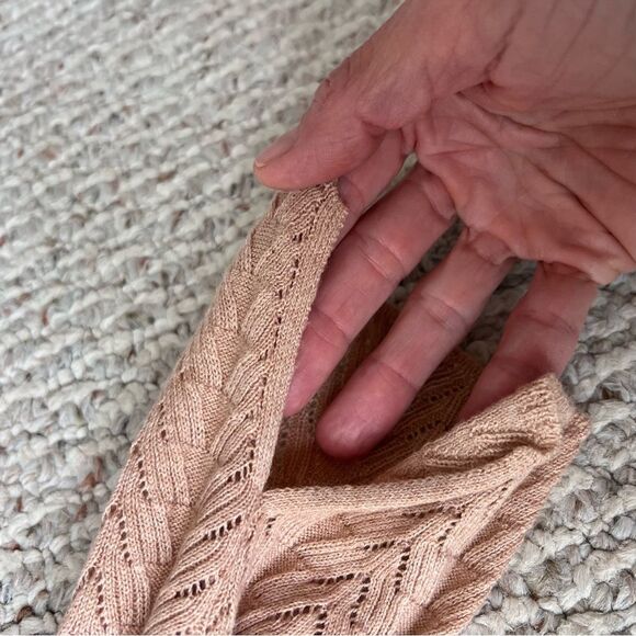 PAIGE Susan Pointelle Cotton & Silk Blend Cardigan - Picture 11 of 13